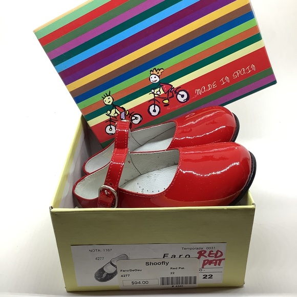 Faro Red patent leather Mary Jane NWT